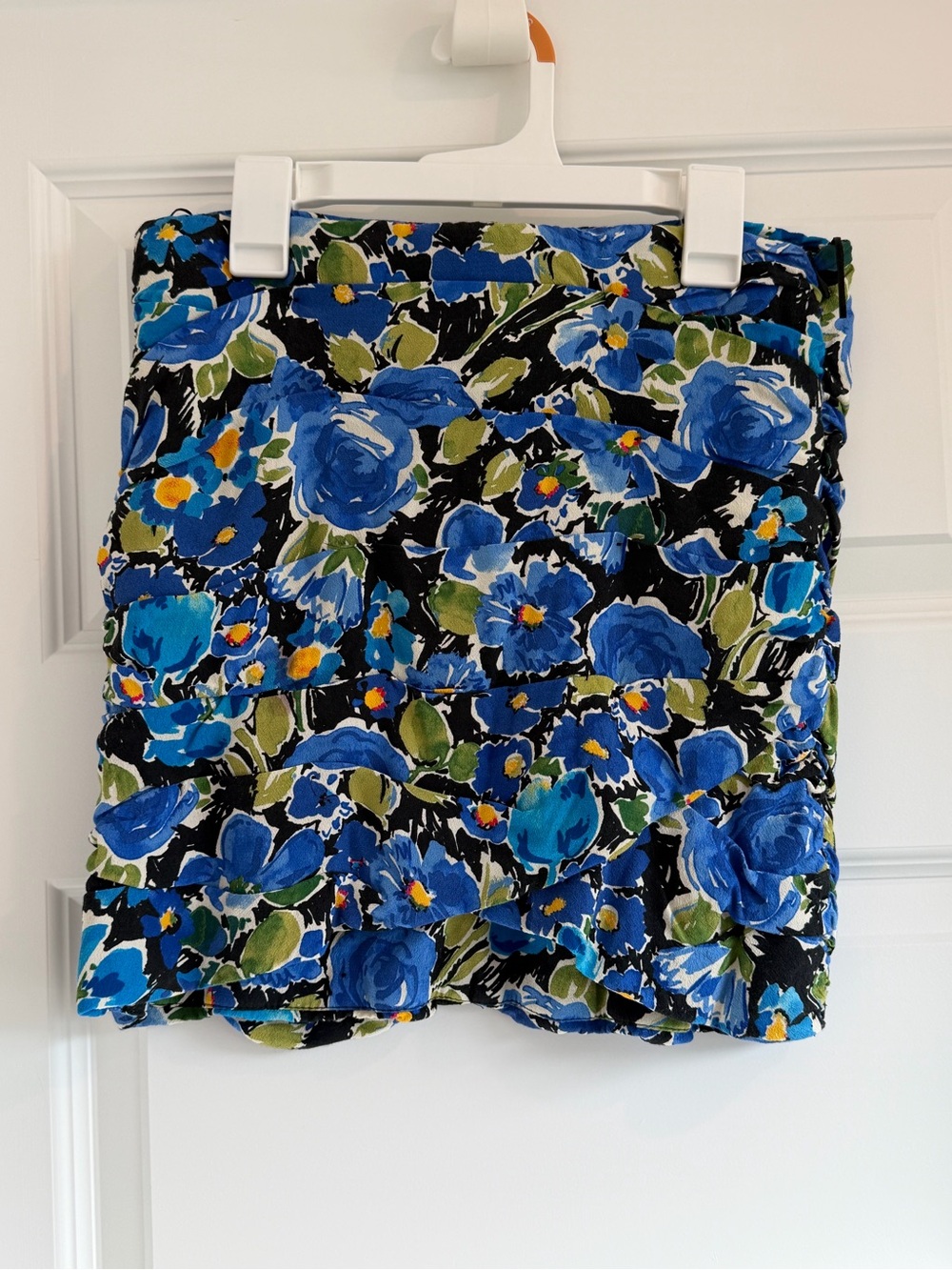 Zara Blue Floral Mini Skirt
